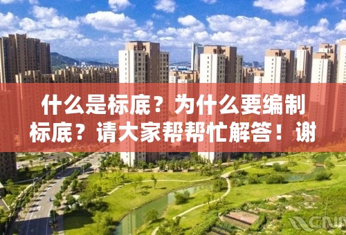 什么是标底？为什么要编制标底？请大家帮帮忙解答！谢谢！