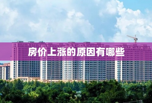 房价上涨的原因有哪些