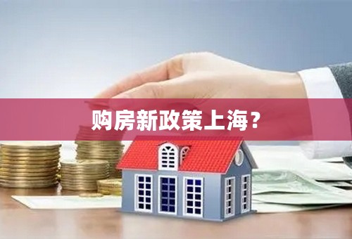 购房新政策上海？