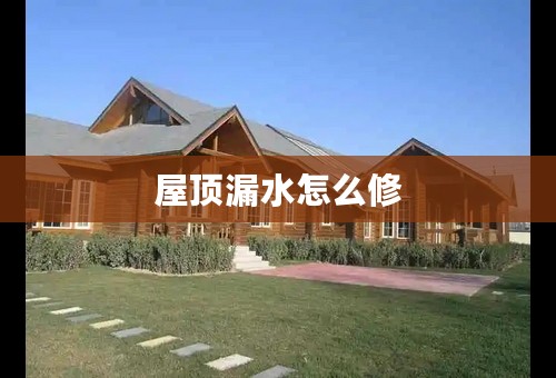 屋顶漏水怎么修
