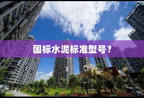 国标水泥标准型号？