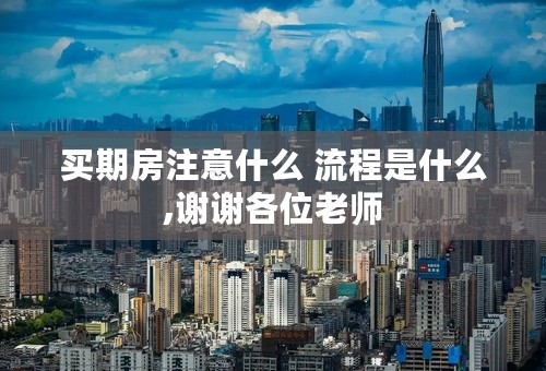 买期房注意什么 流程是什么,谢谢各位老师