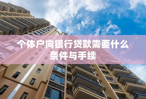 个体户向银行贷款需要什么条件与手续