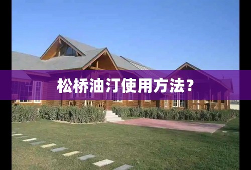 松桥油汀使用方法？