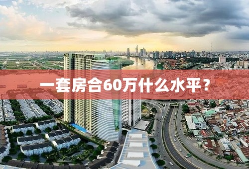 一套房合60万什么水平？