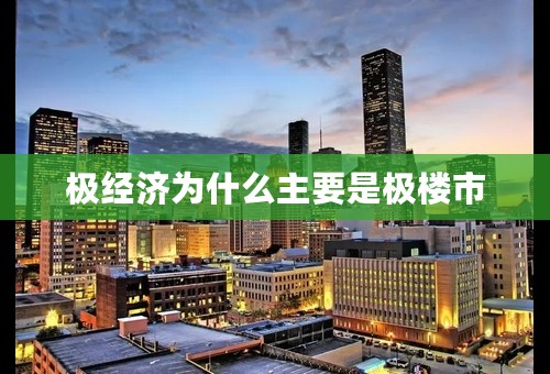 极经济为什么主要是极楼市
