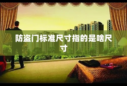 防盗门标准尺寸指的是啥尺寸