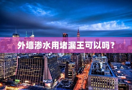 外墙渗水用堵漏王可以吗？