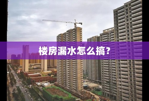 楼房漏水怎么搞？