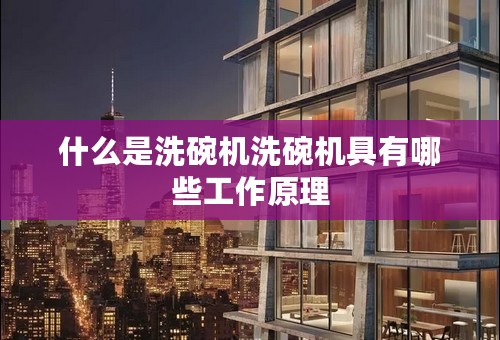 什么是洗碗机洗碗机具有哪些工作原理