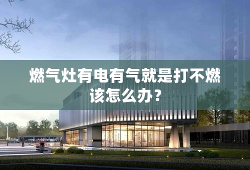 燃气灶有电有气就是打不燃该怎么办？