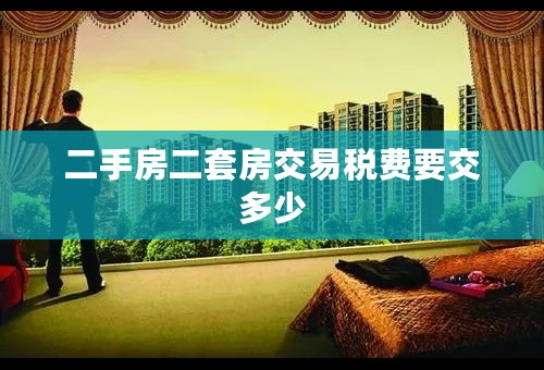 二手房二套房交易税费要交多少