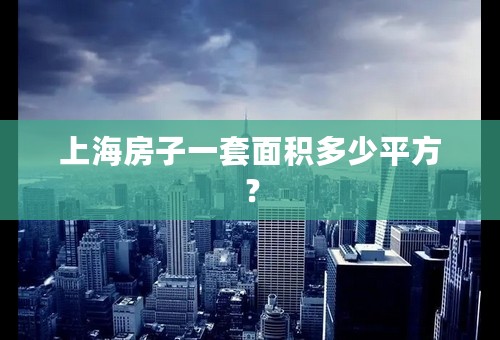 上海房子一套面积多少平方？