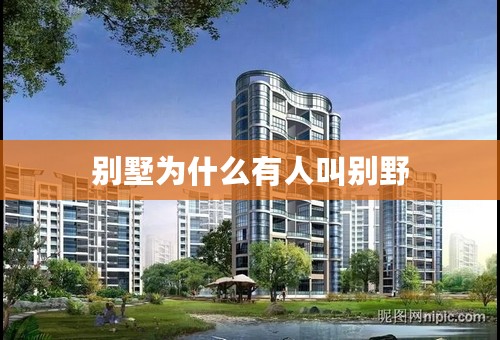 别墅为什么有人叫别野