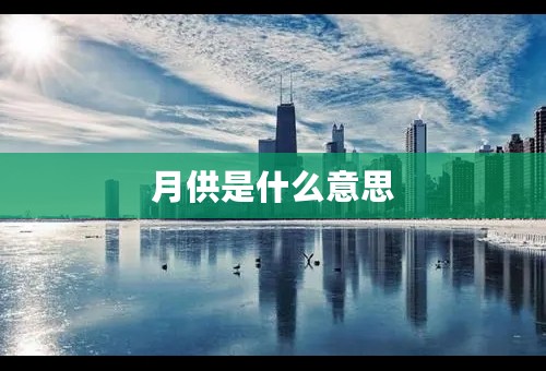 月供是什么意思
