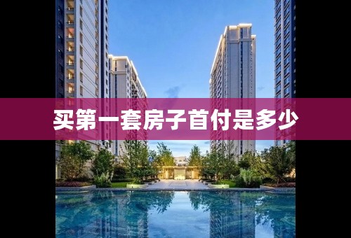 买第一套房子首付是多少