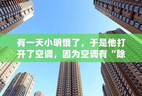 有一天小明饿了，于是他打开了空调，因为空调有“除湿”功能。。。是什么意思