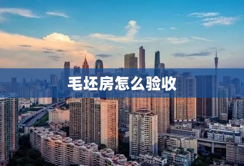 毛坯房怎么验收
