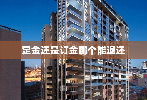 定金还是订金哪个能退还
