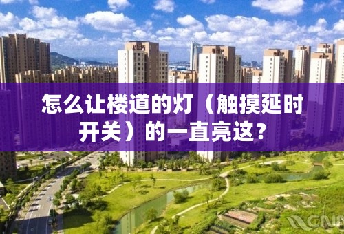 怎么让楼道的灯（触摸延时开关）的一直亮这？