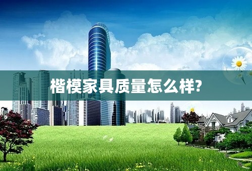 楷模家具质量怎么样?