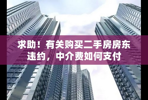 求助！有关购买二手房房东违约，中介费如何支付