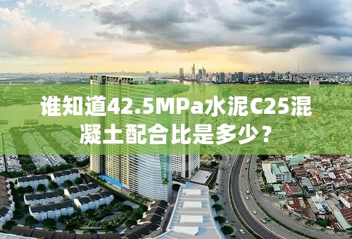 谁知道42.5MPa水泥C25混凝土配合比是多少？
