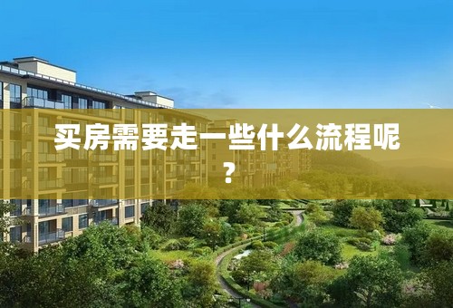买房需要走一些什么流程呢？