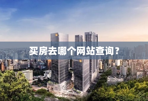买房去哪个网站查询？
