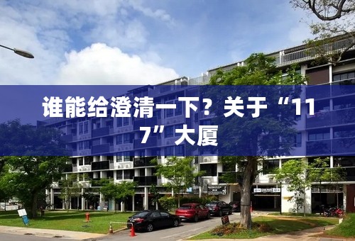 谁能给澄清一下？关于“117”大厦