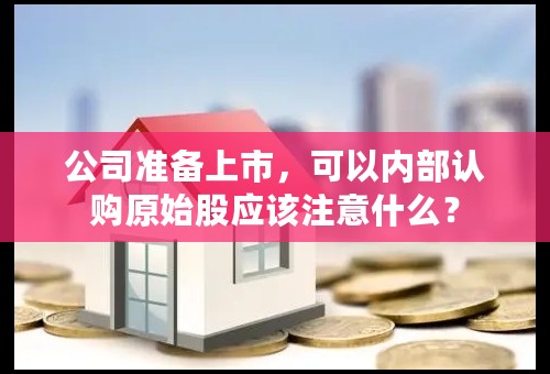公司准备上市，可以内部认购原始股应该注意什么？