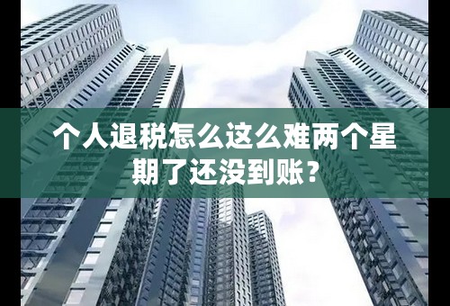 个人退税怎么这么难两个星期了还没到账？
