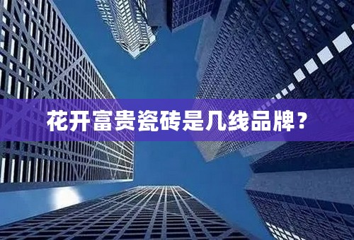花开富贵瓷砖是几线品牌？