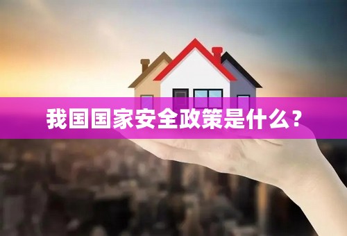 我国国家安全政策是什么？
