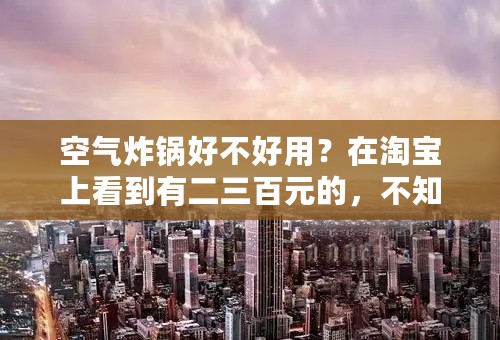 空气炸锅好不好用？在淘宝上看到有二三百元的，不知道怎么样？