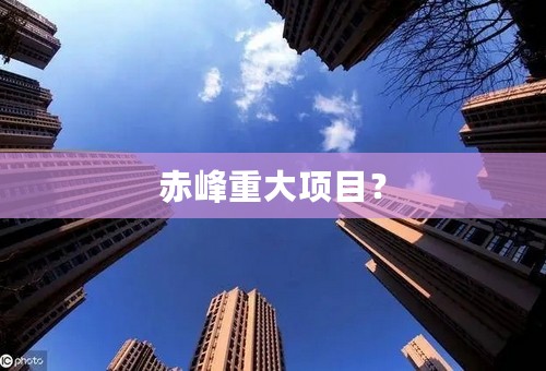 赤峰重大项目？