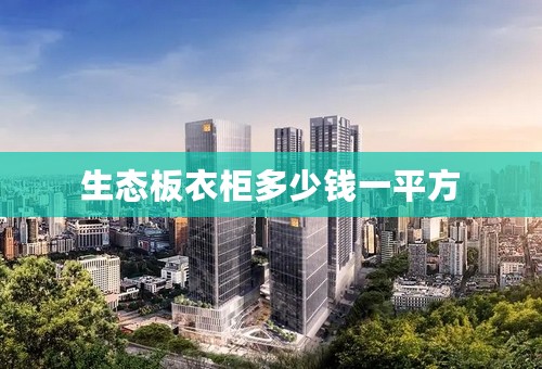 生态板衣柜多少钱一平方
