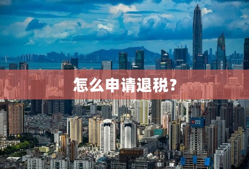 怎么申请退税？