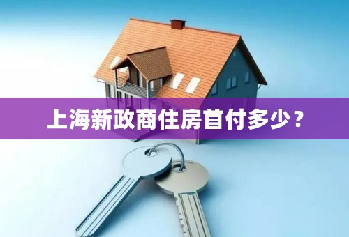 上海新政商住房首付多少？