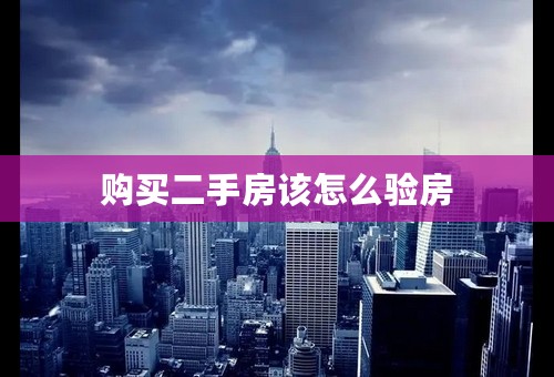 购买二手房该怎么验房