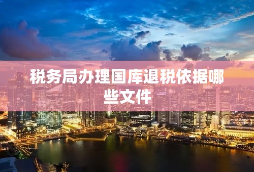 税务局办理国库退税依据哪些文件