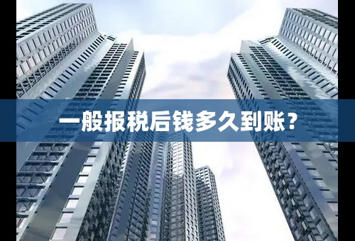 一般报税后钱多久到账？