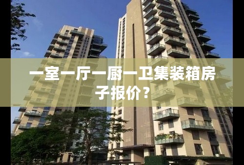 一室一厅一厨一卫集装箱房子报价？