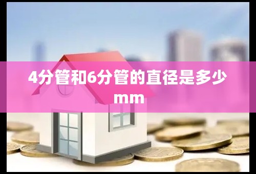 4分管和6分管的直径是多少mm