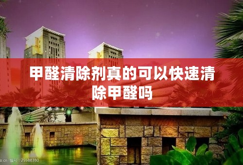 甲醛清除剂真的可以快速清除甲醛吗