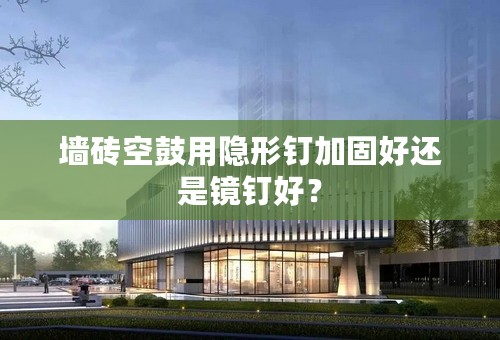 墙砖空鼓用隐形钉加固好还是镜钉好？