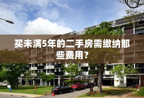 买未满5年的二手房需缴纳那些费用？