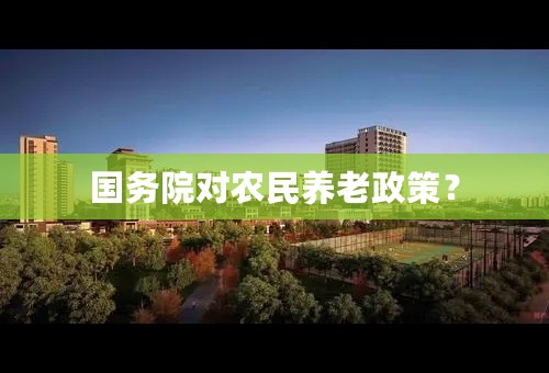 国务院对农民养老政策？