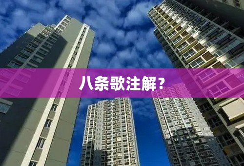 八条歌注解？