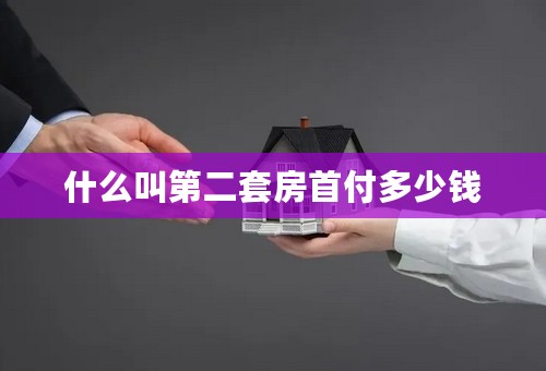 什么叫第二套房首付多少钱